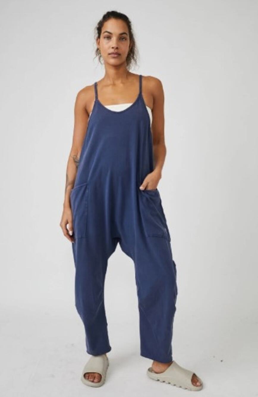 Free People Movement Hot Shot Onesie Blue Med